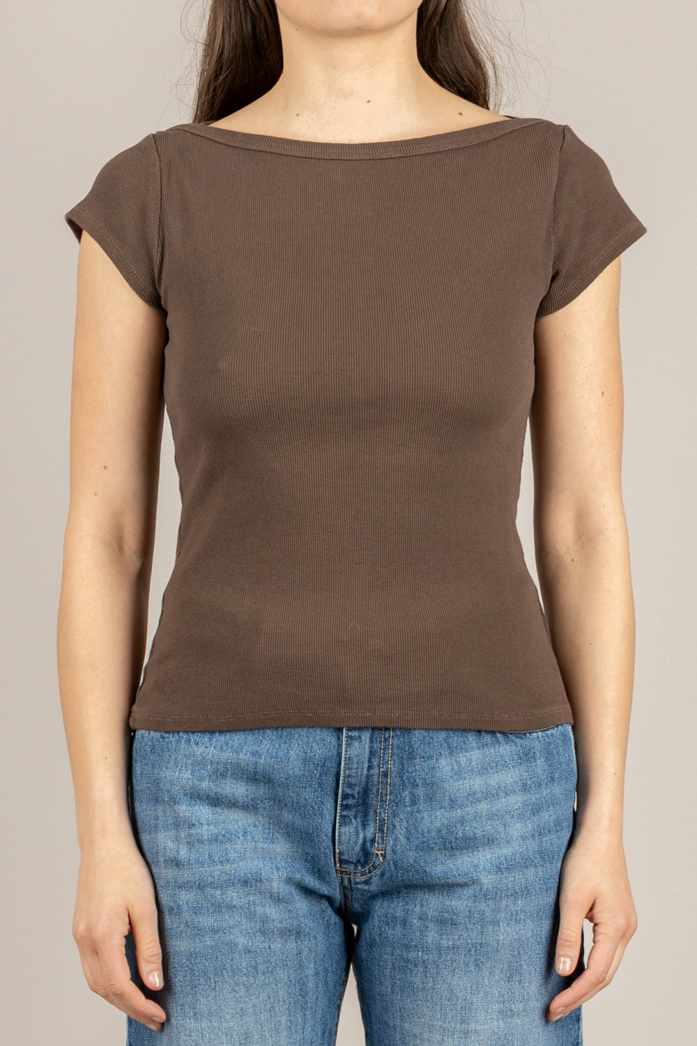 TENSIONE IN - 21004 - MAGLIA BARCA M/C CIOCCOLATO