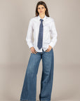 TENSIONE IN - 26C4355 - CAMICIA C/CRAVATTA POIS BIANCO/BLU/BIANCO