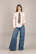 TENSIONE IN - 26C4355 - CAMICIA C/CRAVATTA POIS ROSA/MORO/ROSA