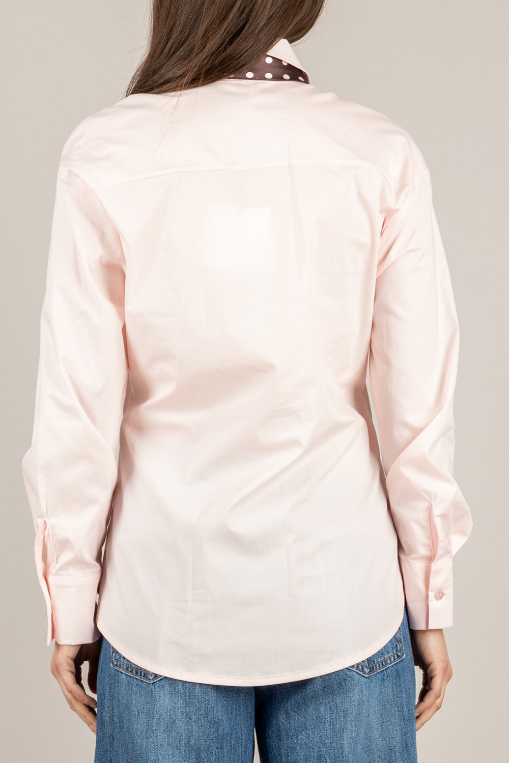 TENSIONE IN - 26C4355 - CAMICIA C/CRAVATTA POIS ROSA/MORO/ROSA