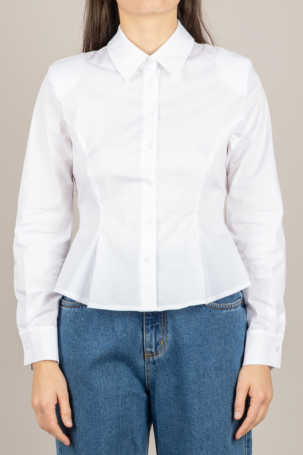 TENSIONE IN - 26C4503 - CAMICIA SFIANCATA BIANCO