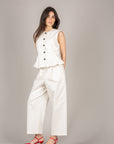 TENSIONE IN - 26D4508 - GILET SFIANCATO VANIGLIA