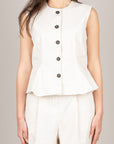 TENSIONE IN - 26D4508 - GILET SFIANCATO VANIGLIA