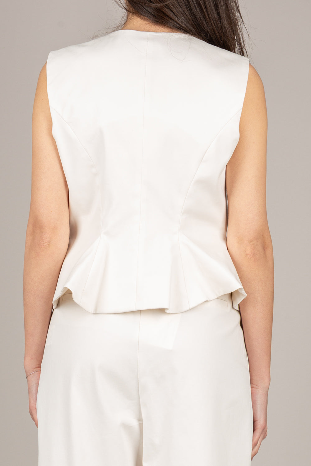 TENSIONE IN - 26D4508 - GILET SFIANCATO VANIGLIA