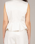 TENSIONE IN - 26D4508 - GILET SFIANCATO VANIGLIA