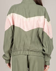 TENSIONE IN - 26M4582 - FELPA SETA LAVATA MEZZO COLLO MILITARE/ROSA/GESSO