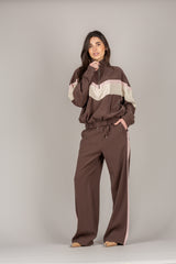 TENSIONE IN - 26M4582 - FELPA SETA LAVATA MEZZO COLLO MORO/GESSO/ROSA