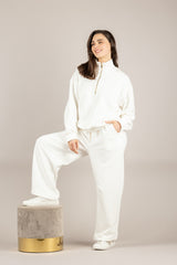 TENSIONE IN - 26P3707 - PANTALONE FELPA PANNA