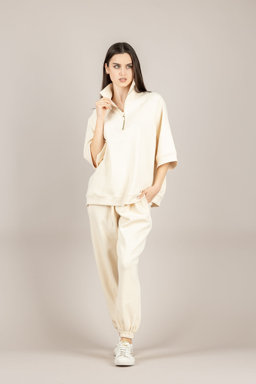 TENSIONE IN - 26P4053 - PANTALONE AVORIO