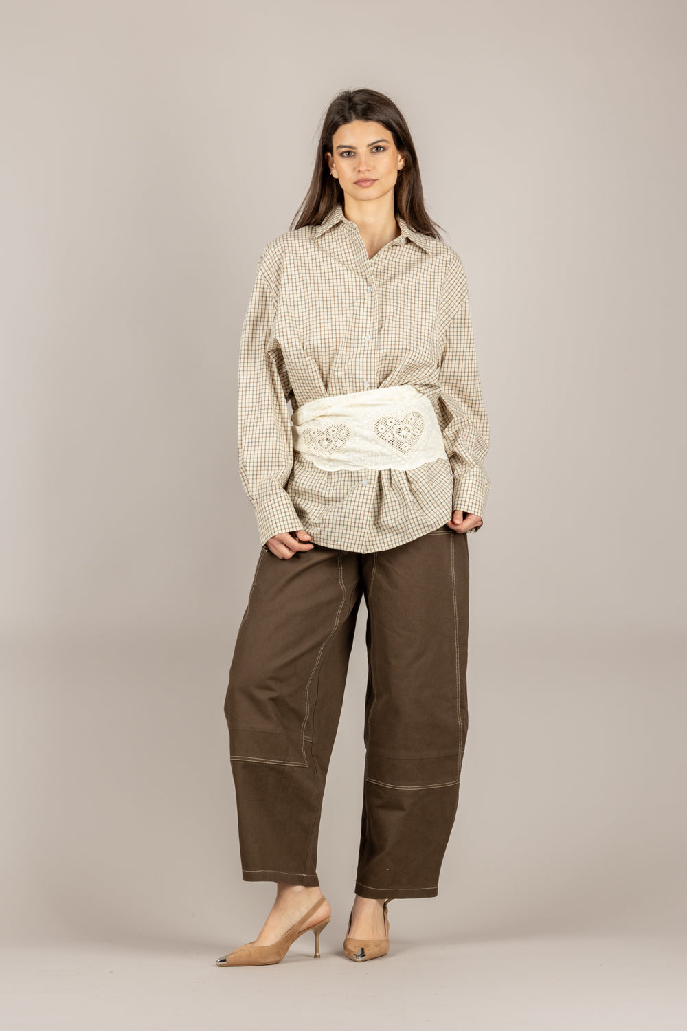 TENSIONE IN - 26P4163 - PANTALONE MORO