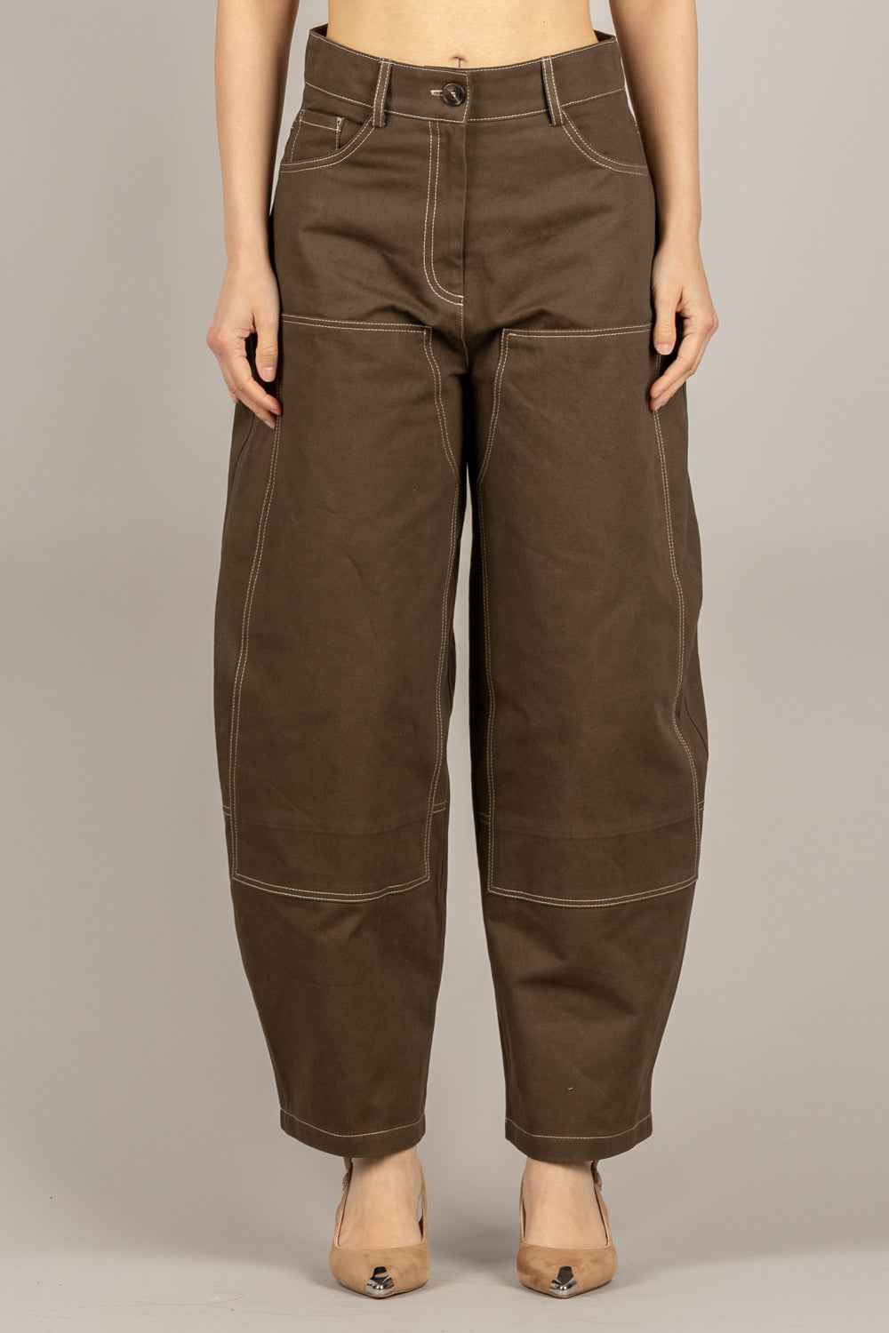 TENSIONE IN - 26P4163 - PANTALONE MORO