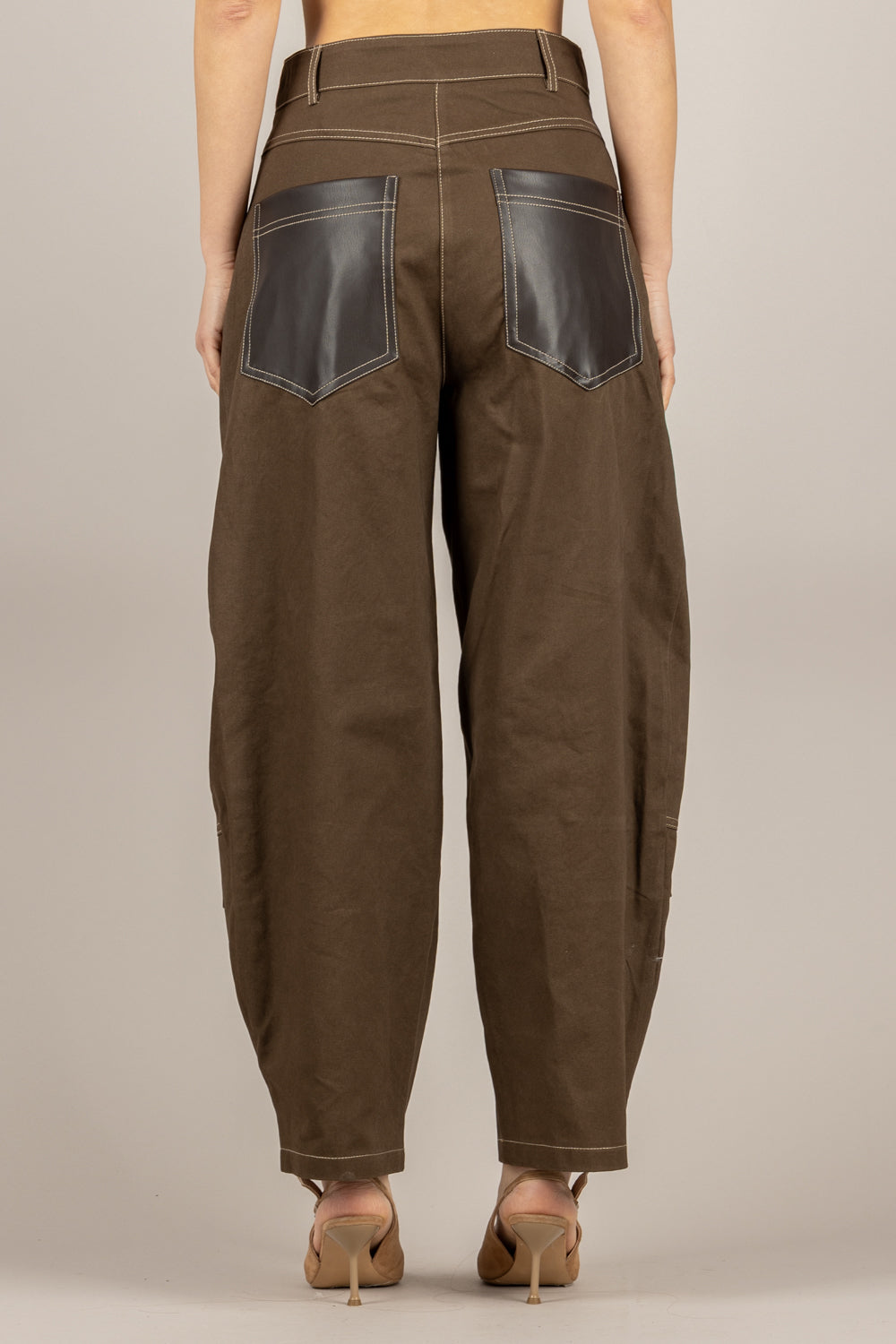 TENSIONE IN - 26P4163 - PANTALONE MORO