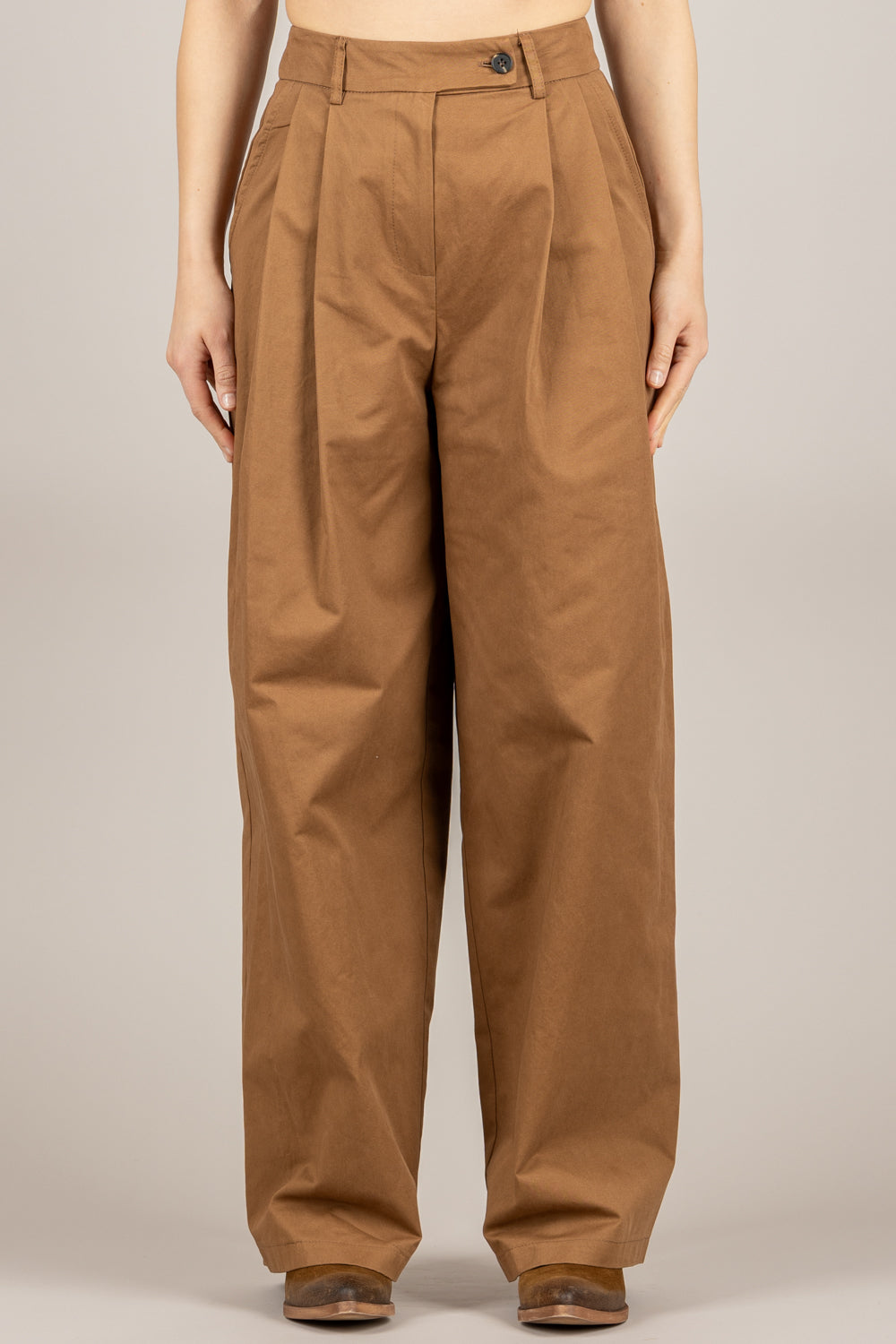 TENSIONE IN - 26P4334 - PANTALONE TABACCO