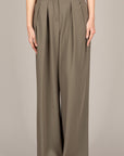 TENSIONE IN - 26P4364 - PANTALONE PALAZZO CON PINCES SALVIA