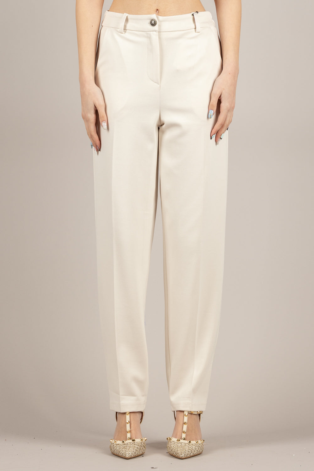TENSIONE IN - 26P4441 - PANTALONE GESSO