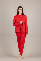 TENSIONE IN - 26P4441 - PANTALONE SIGARETTA PUNTO MILANO ROSSO