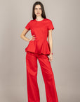 TENSIONE IN - 26P4538 - PANTALONE DRITTO ROSSO