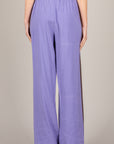 TENSIONE IN - 26P4584 - PANTALONE SETA LAVATA CON BANDA LATERALE VIOLA/MORO