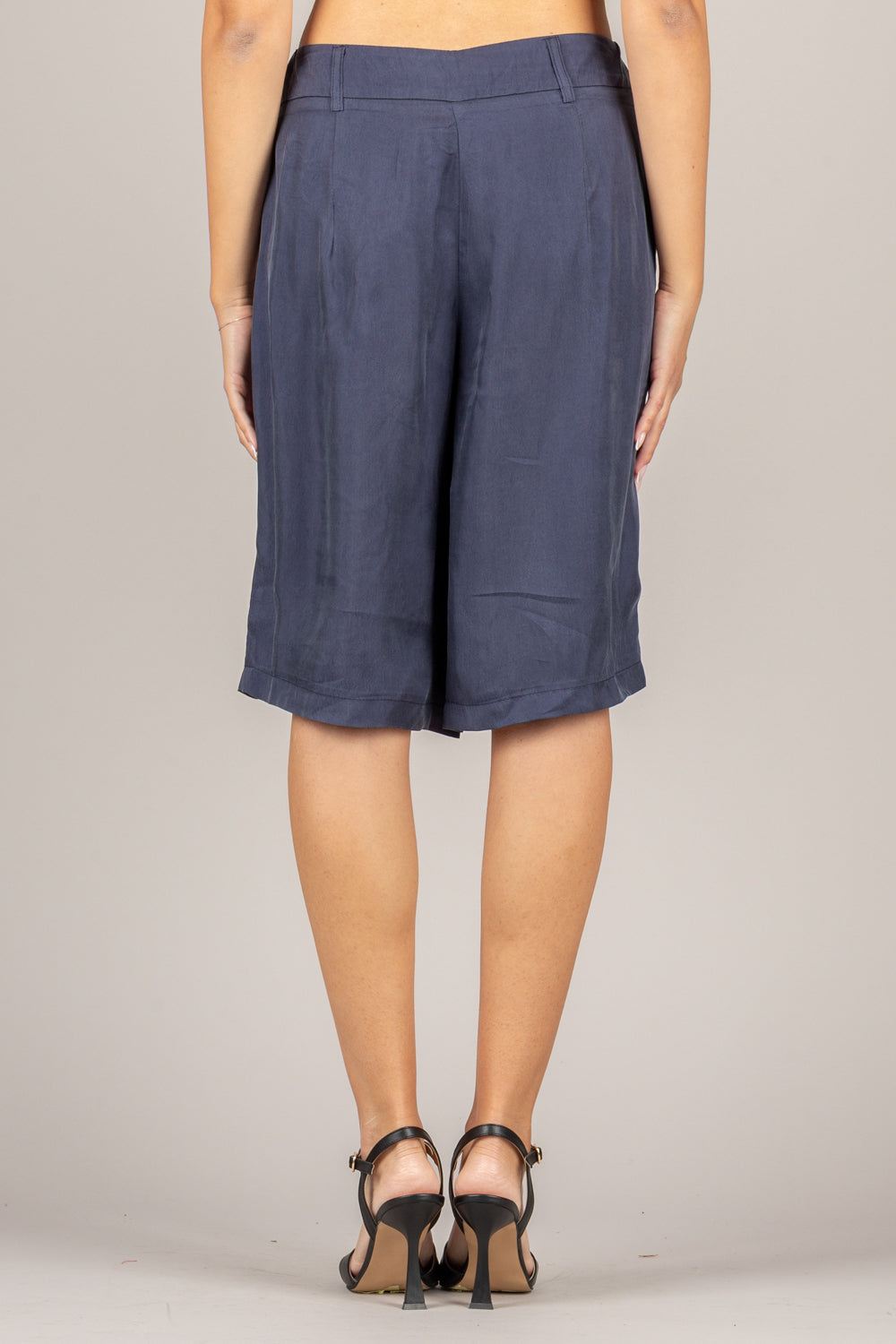 TENSIONE IN - 26P4728 - BERMUDA IN MISTO CUPRO BLU