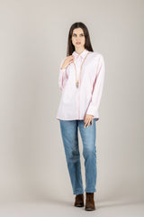 TENSIONE IN - 26C3731 - CAMICIA A RIGHE BIANCO/ROSA
