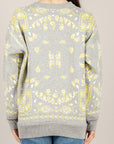 MOTEL - 26P258 - MAGLIA FANTASIA BANDANA GRIGIO