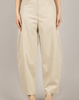 TENSIONE IN - 26P4073 - PANTALONE BARREL GESSATO MASTICE