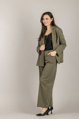 TENSIONE IN - 26P4073 -  PANTALONE BARREL GESSATO MILITARE