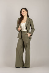 TENSIONE IN - 26P4075 - PANTALONE PALAZZO GESSATO MILITARE