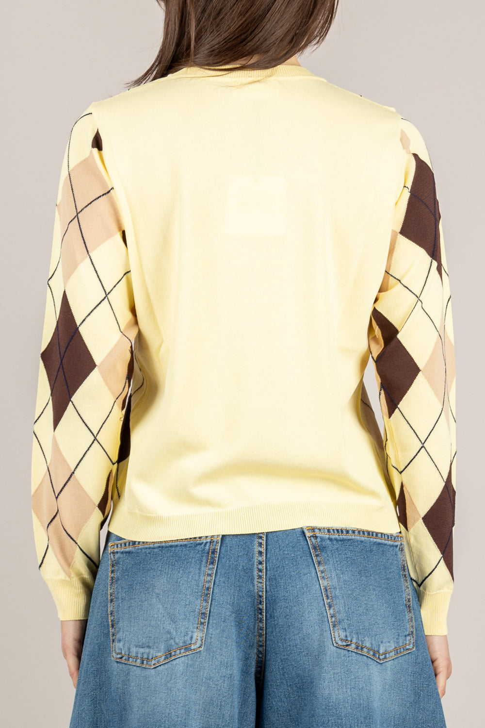 VICOLO - 2AB2128 - MAGLIA GIALLO PAGLIERINO