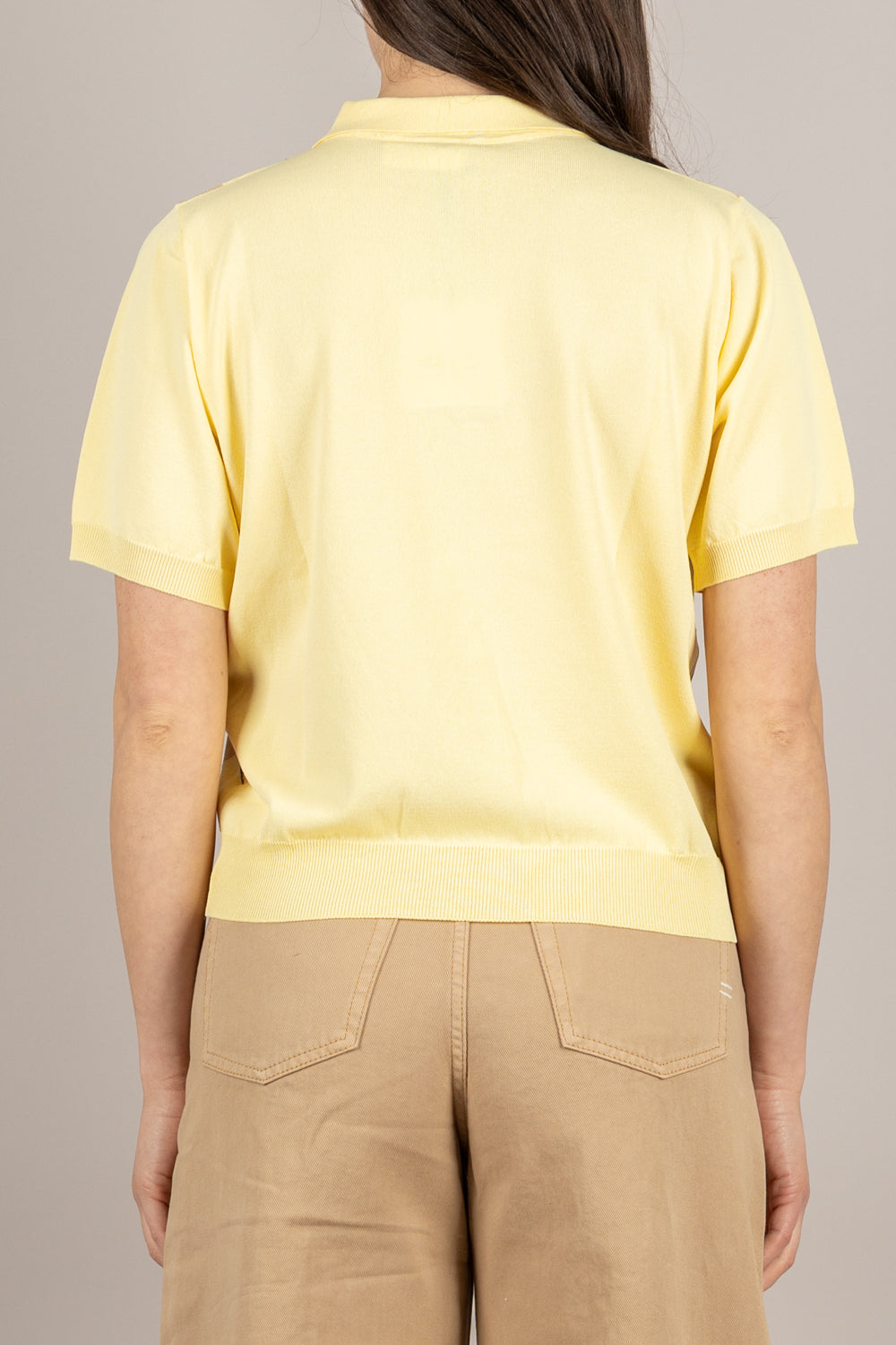 VICOLO - 2AB2129 - MAGLIA GIALLO PAGLIERINO