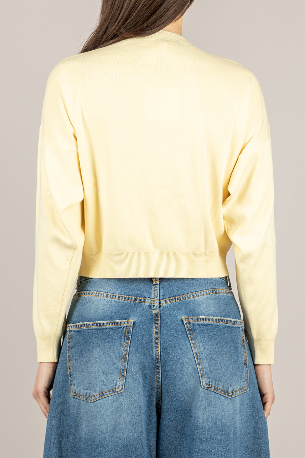 VICOLO - 2AB2130 - MAGLIA GIALLO PAGLIERINO