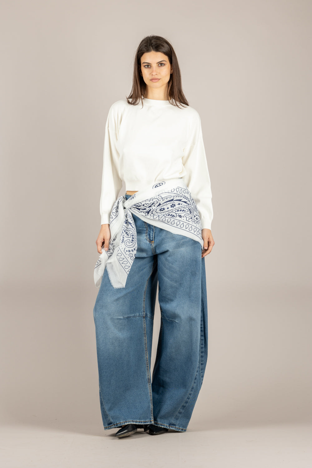 VICOLO - 2AB2130 - MAGLIA NATURALE