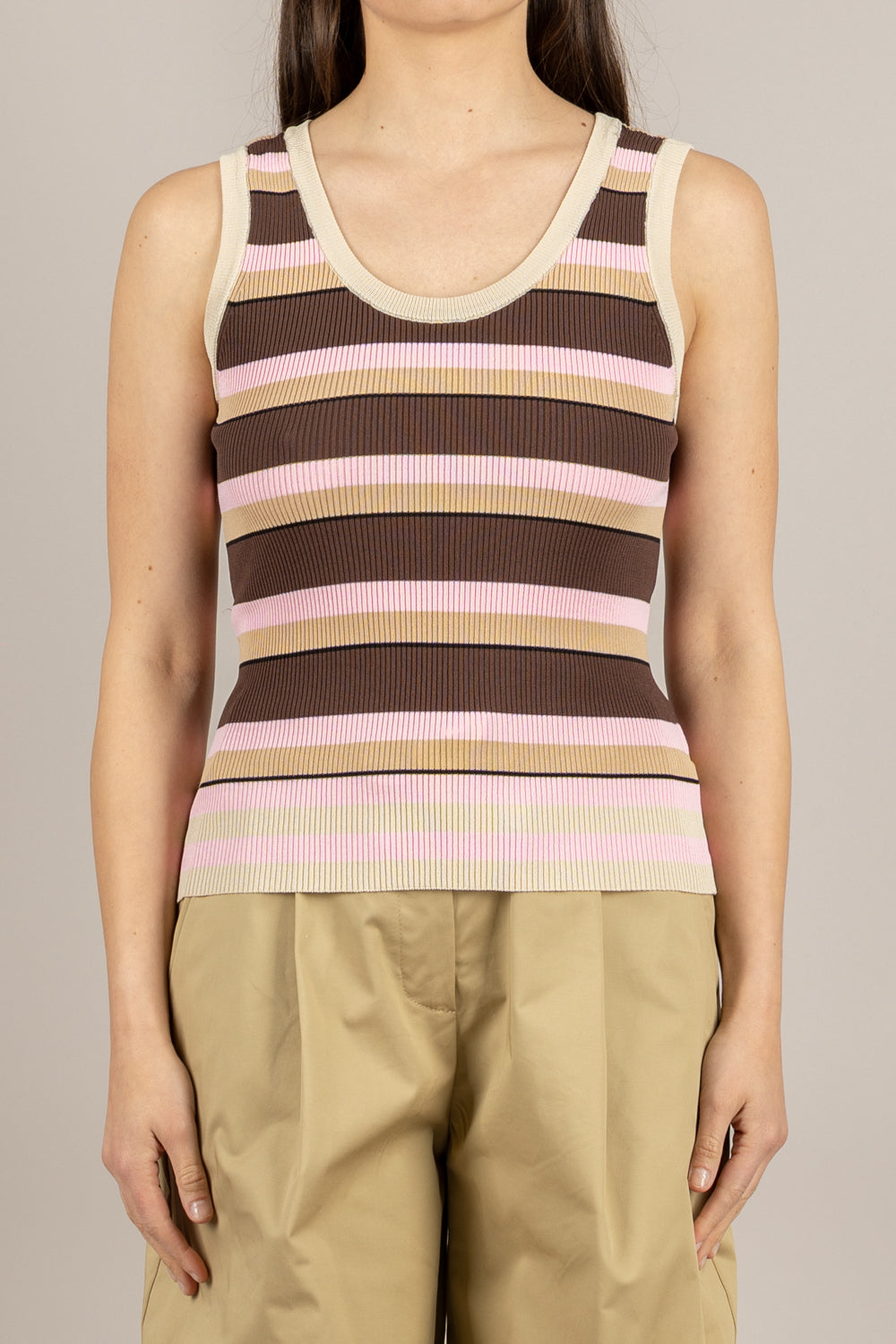 VICOLO - 2AB2151 - CANOTTA MANDORLA