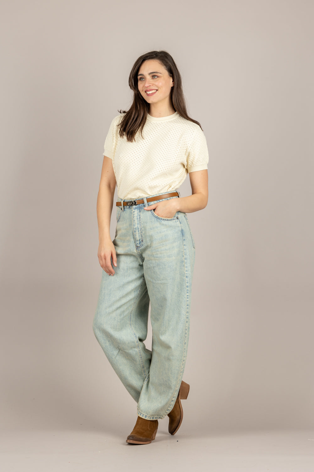 VICOLO - 2AB2158 - MAGLIA BURRO