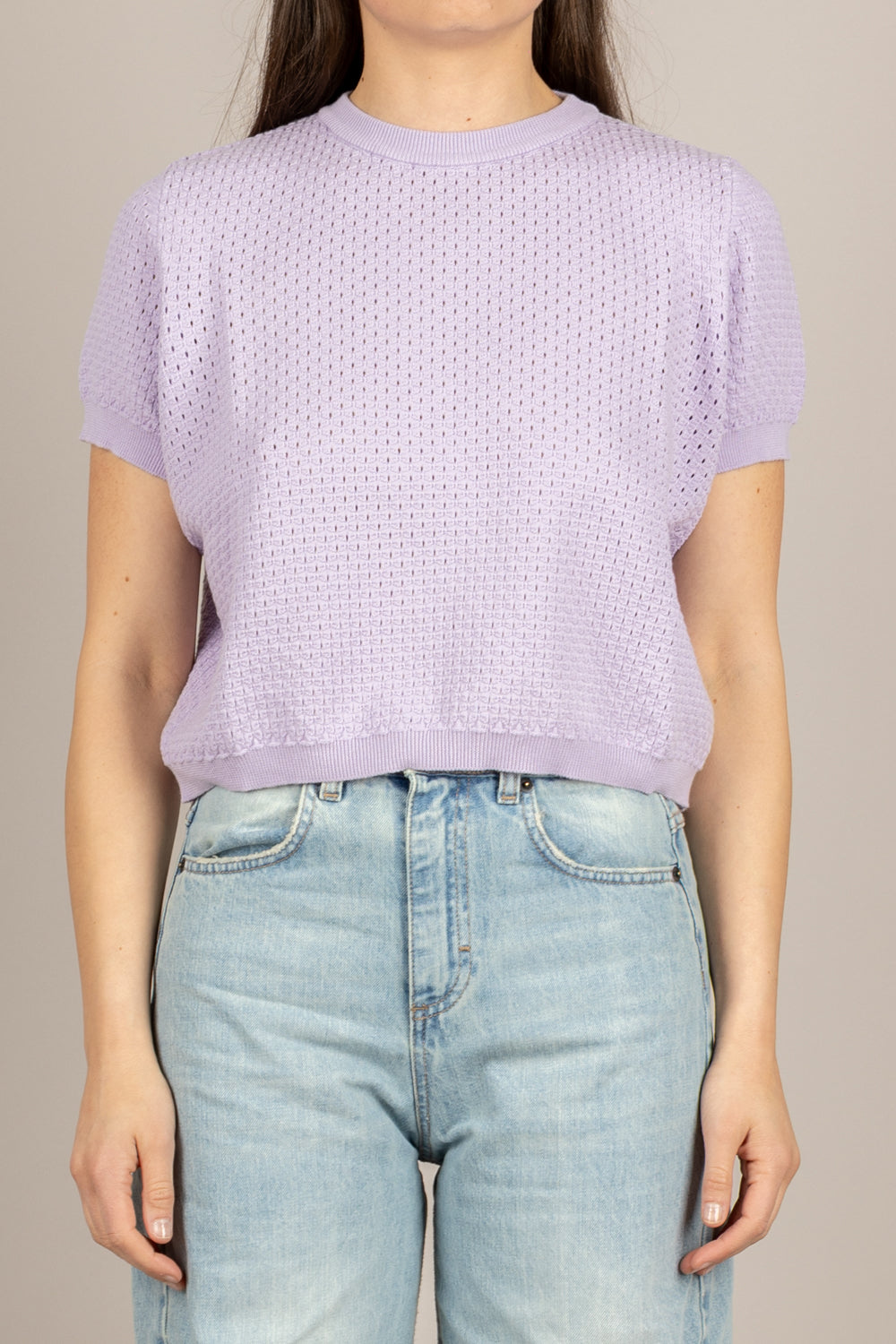 VICOLO - 2AB2158 - MAGLIA GLICINE