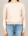 VICOLO - 2AB2082 - MAGLIA SCOLLO POSTRIORE ROSA