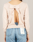 VICOLO - 2AB2082 - MAGLIA SCOLLO POSTRIORE ROSA