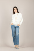 VICOLO - 2AB2111 - MAGLIA GIROCOLLO PANNA