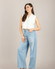 VICOLO - 2AB2118 - CARDIGAN CROP CON TASHINI NATURALE