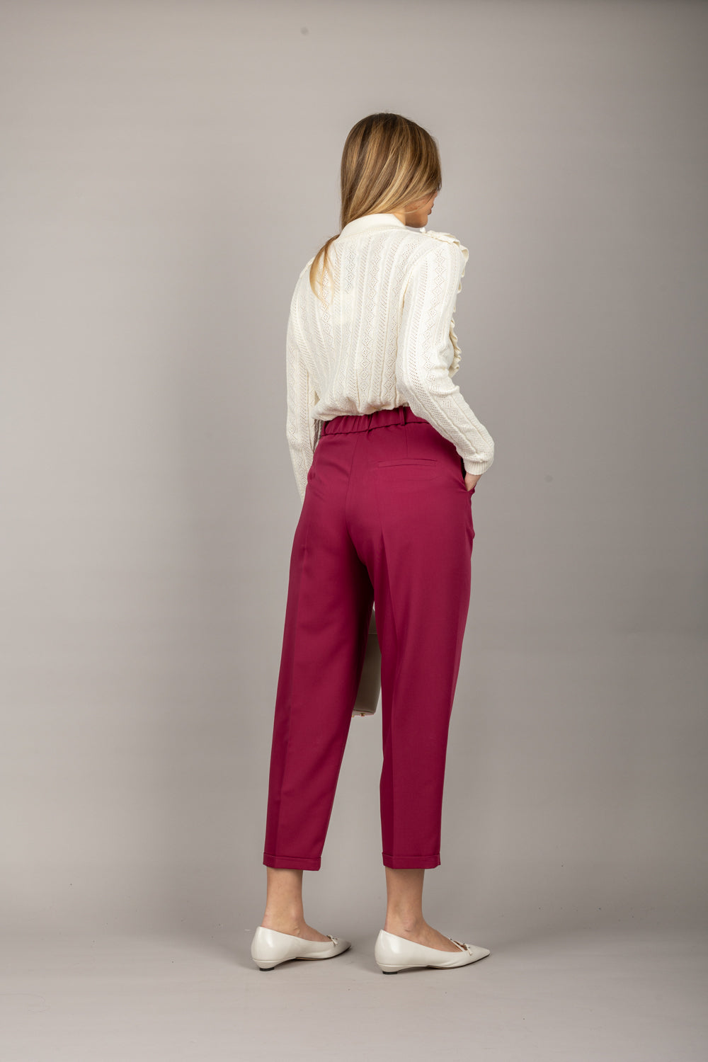 IMPERIAL - P9990012T - PANTALONE A SIGARETTA CON PINCES