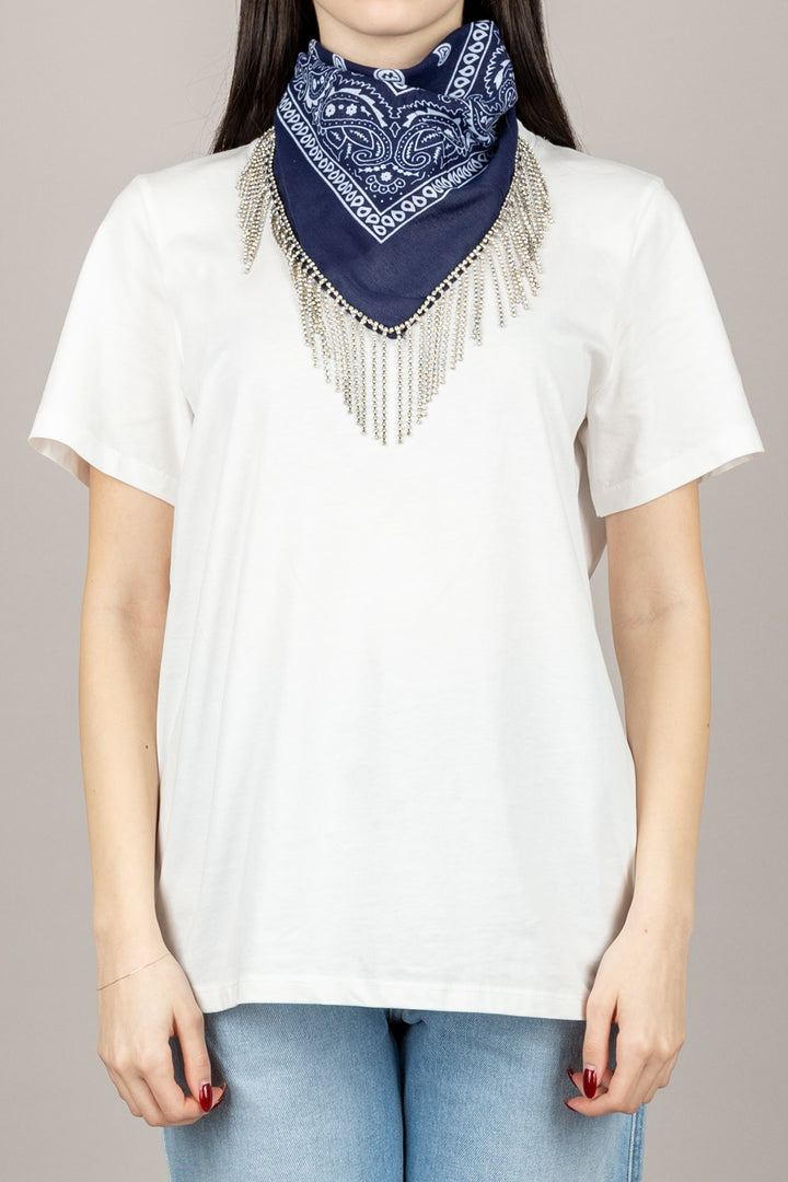 TENSIONE IN - 36309 - T-SHIRT CON BANDANA STRASS