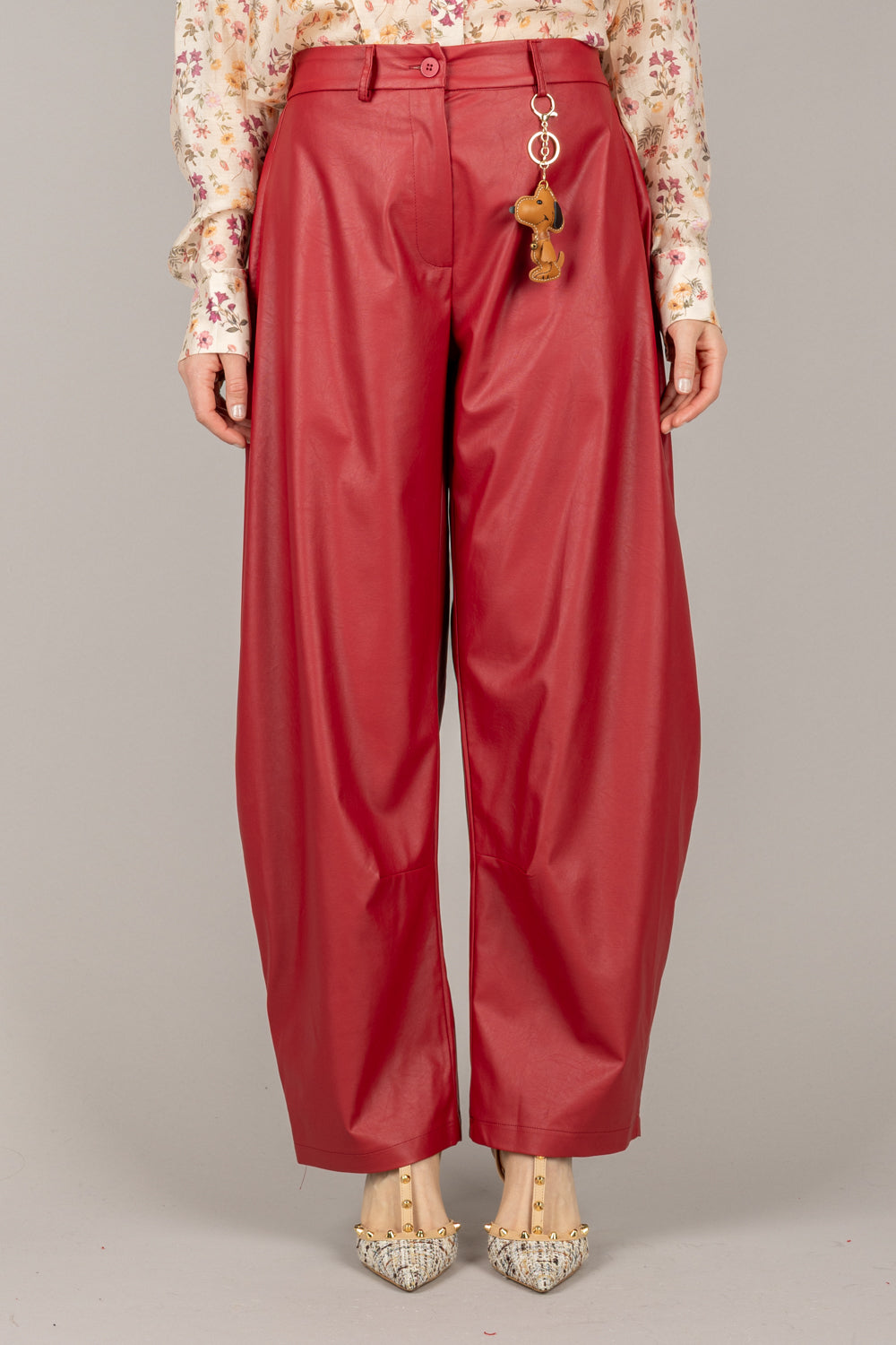 TENSIONE IN - 25P7121 - PANTALONE ECOPELLE CON CHARM