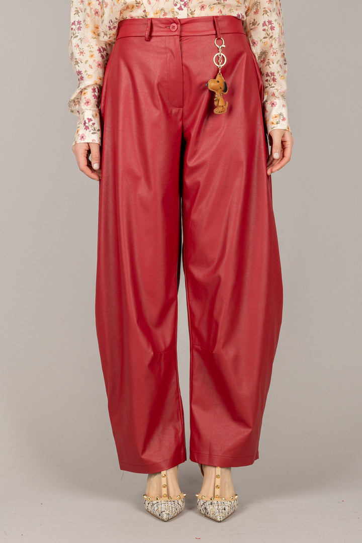TENSIONE IN - 25P7121 - PANTALONE ECOPELLE CON CHARM