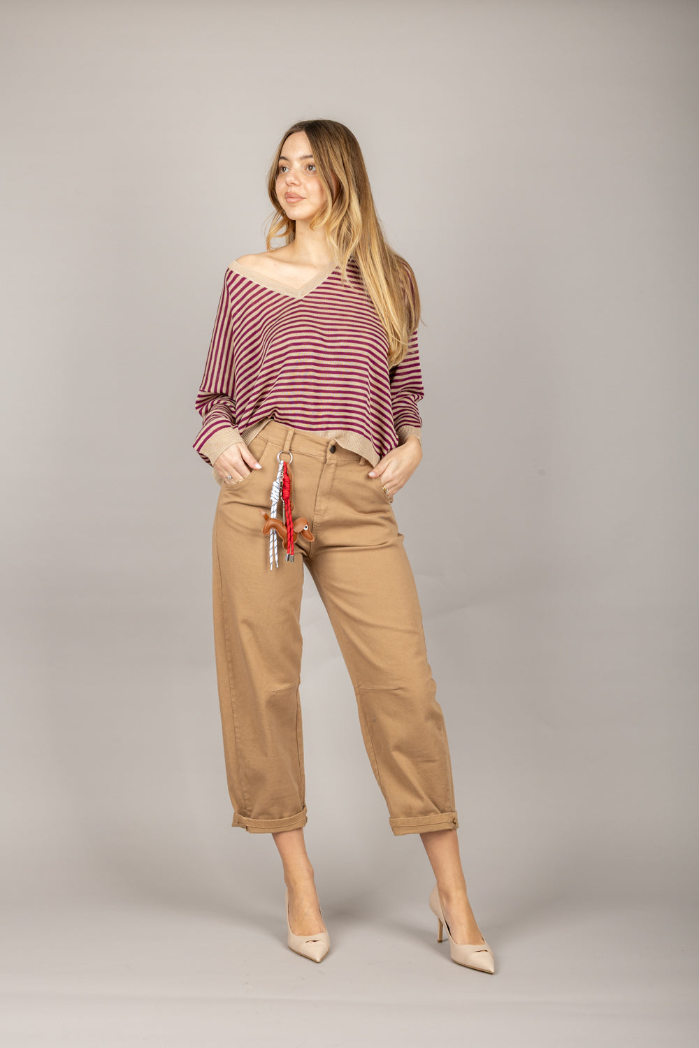 TENSIONE IN - PA5137-GAD - PANTALONE CON CHARM