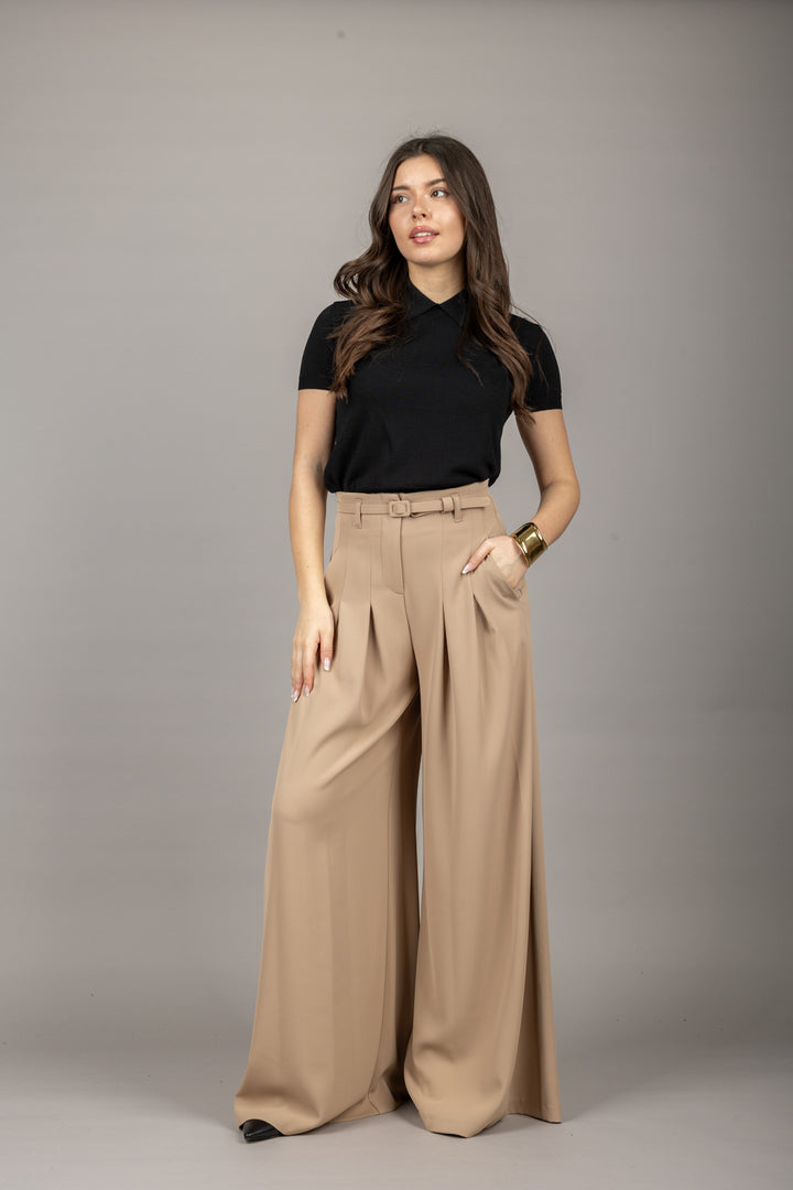 IMPERIAL - P3ZQJGC - PANTALONE CON PINCES CINTA FINA