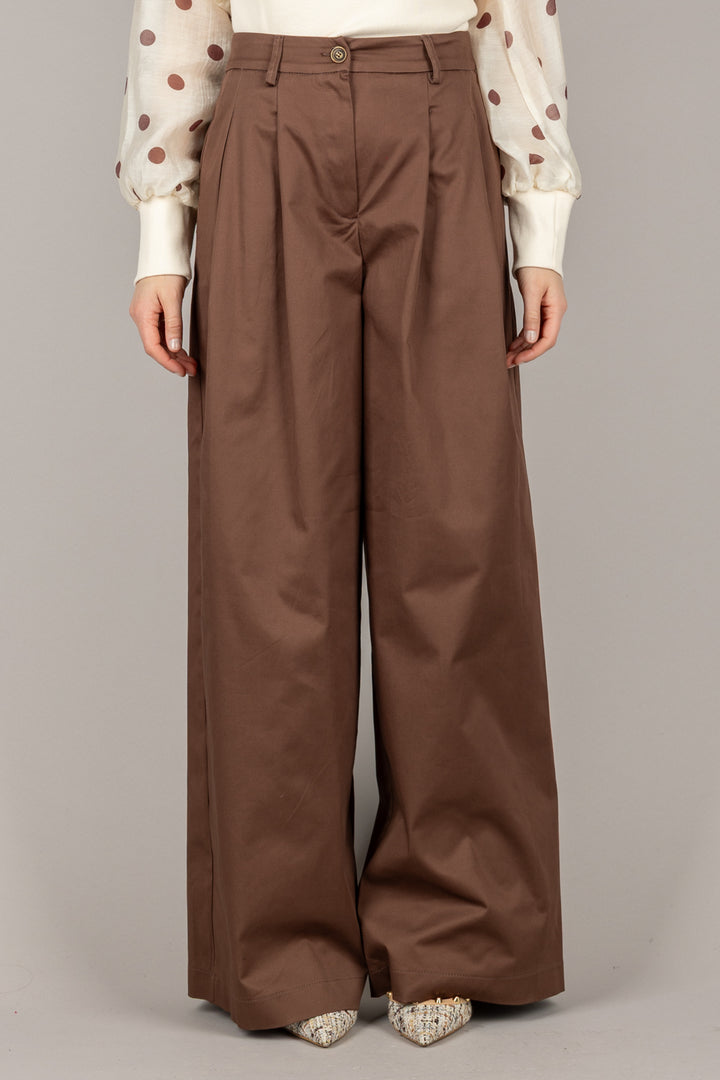 TENSIONE IN - 25P7128- PANTALONE PALAZZO CON BANDANA