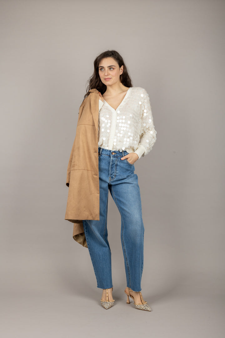 VICOLO - 77004D - CARDIGAN CON PAILLETTES