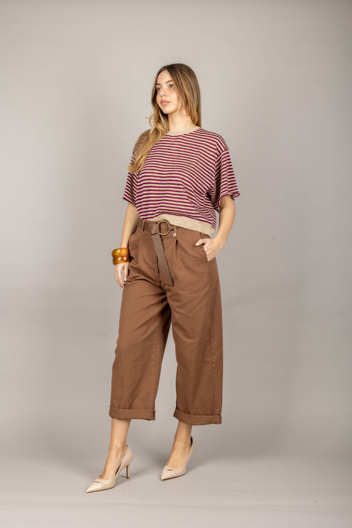 DIXIE - P773W141 - PANTALONI BAGGY CON CINTA