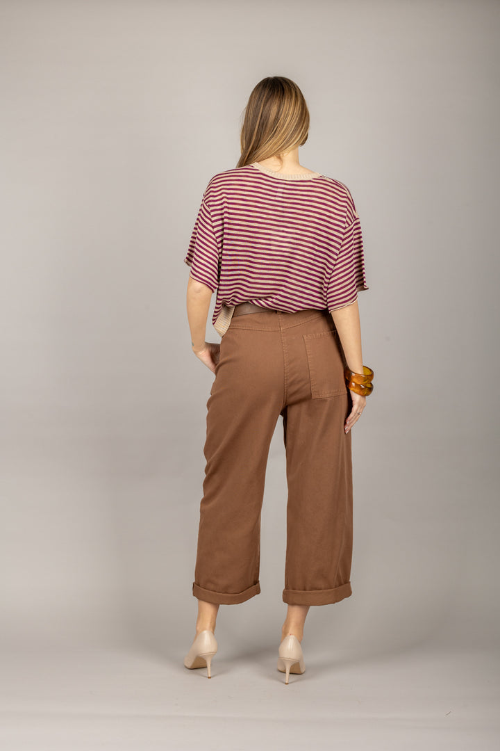 DIXIE - P773W141 - PANTALONI BAGGY CON CINTA