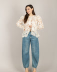 TENSIONE IN - 38636 - CAMICIA RICAMATA PIZZO CON ROUCHES